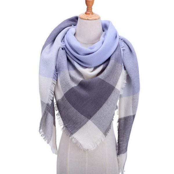 Plaid Color Simple Women's Scarfs