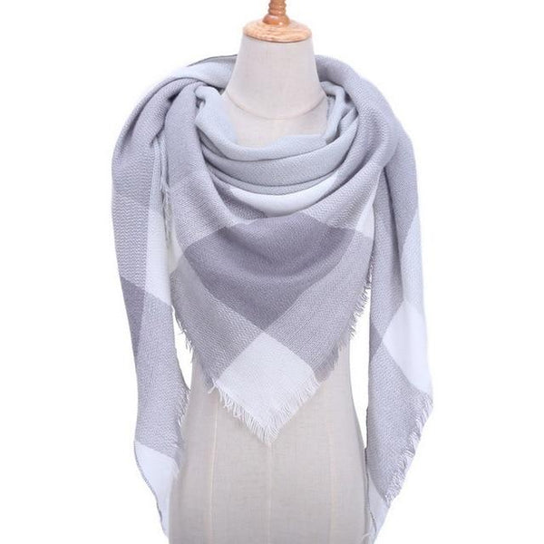 Plaid Color Simple Women's Scarfs