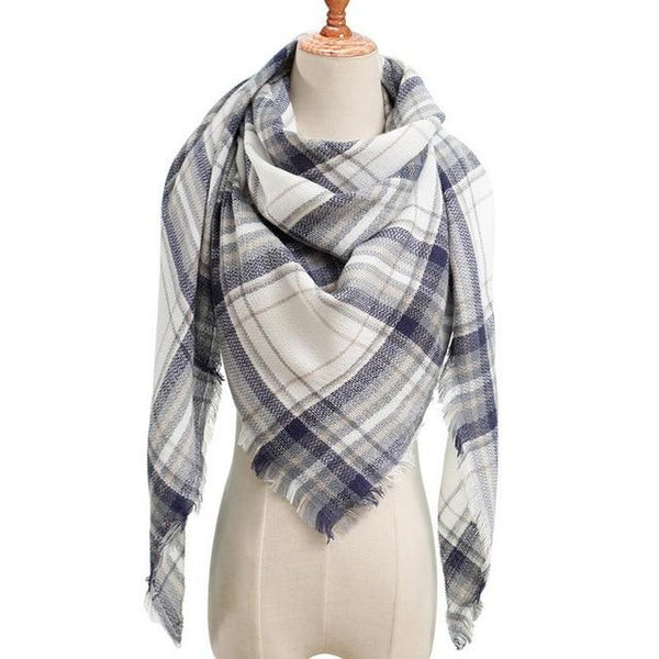 Plaid Color Simple Women's Scarfs