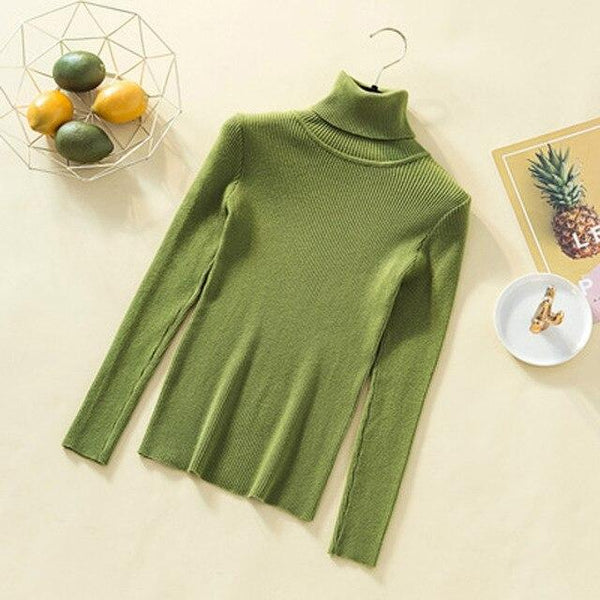 Winter Women Knitted Turtleneck Sweater