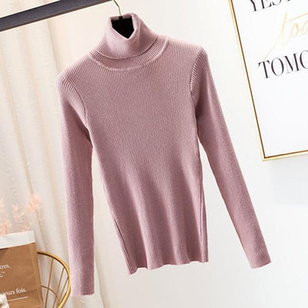 Winter Women Knitted Turtleneck Sweater