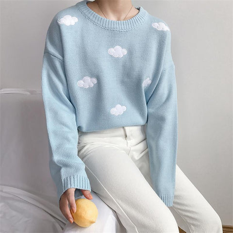 2019 Women'S Kawaii Clouds Sweater