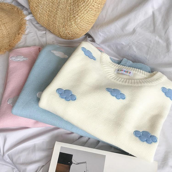 2019 Women'S Kawaii Clouds Sweater