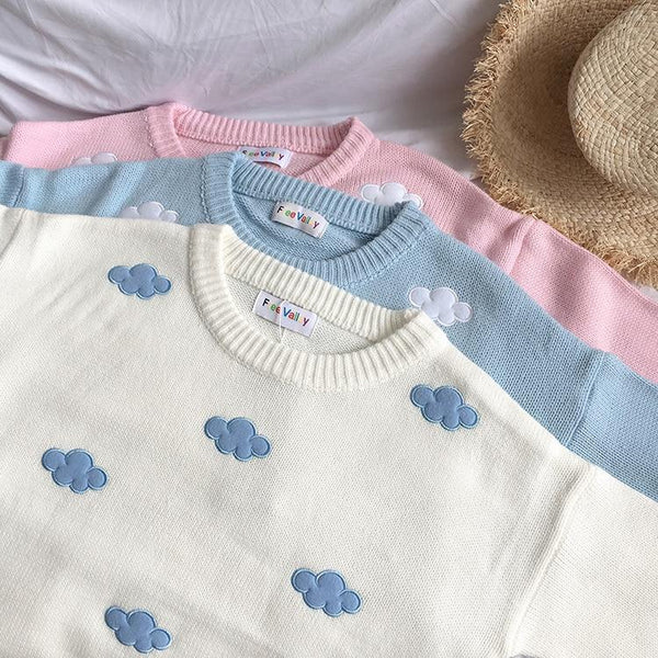 2019 Women'S Kawaii Clouds Sweater