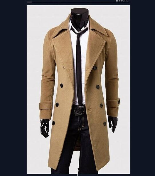 luxury wool coat male