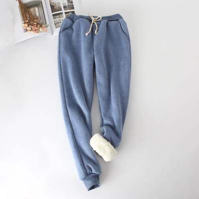 Winter Lambskin Thicker Elastic Waist Pants